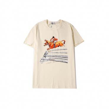 [에르메스]Hermes 2020 Mens Crew-neck Silket Short Sleeved Tshirts 