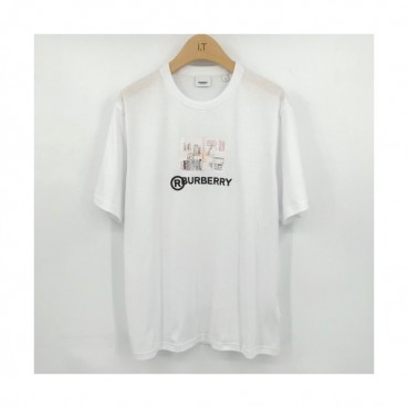 [버버리]Burberry 2020 Mm/Wm Logo Cotton Short Sleeved Tshirts - 버버리 2020 남/녀 로고 코튼 반팔티 Bur02774x.Size(s 