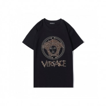 [베르사체]Versace 2020 Mens Logo Silket Short Sleeved Tshirts - 베르사체 2020 남성 메두사 실켓 반팔티 Ver0666x.Size(s 