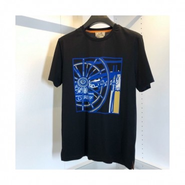 [에르메스]Hermes 2020 Mens Crew-neck Silket Short Sleeved Tshirts 