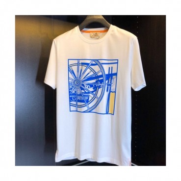 [에르메스]Hermes 2020 Mens Crew-neck Silket Short Sleeved Tshirts 