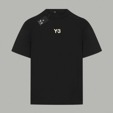 Y-3 Mens Logo Basic Cotton Short Sleeved Tshirts 