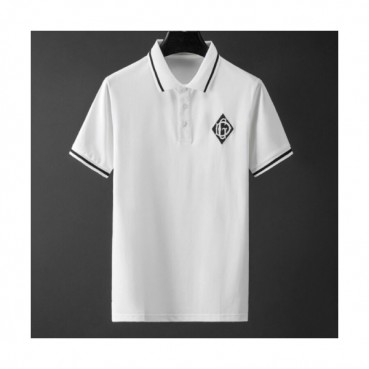 [돌체앤가바나]Dolce&Gabbana 2020 Mens Logo Silket Short Sleeved Polo Tshirts - 돌체앤가바나 2020 남성 로고 실켓 폴로 반팔티 Dol0286x.Size(m 