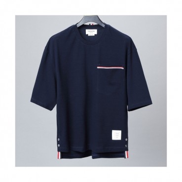 [톰브라운]Thom Browne 2020 Mm/Wm Casual Cotton Short Sleeved  Tshirts - 톰브라운 2020 남/녀 캐쥬얼 코튼 반팔티 Tho0845x.Size(m 