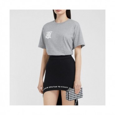 [버버리]Burberry 2020 Womens Logo Silket Short Sleeved Tshirts - 버버리 2020 여성 로고 실켓 반팔티 Bur02733x.Size(s 