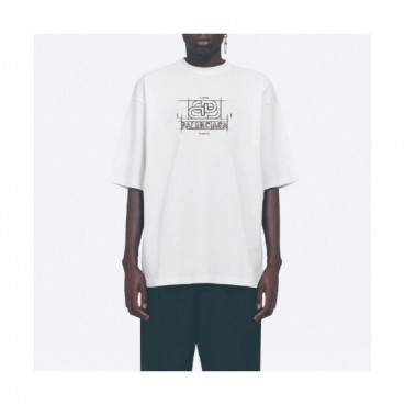 [발렌시아가]Balenciaga 2020 Mm/Wm Logo Cotton Short Sleeved Tshirts - 발렌시아가 2020 남자 로고 오버사이즈 코튼 반팔티 Bal0635x.Size(xs 