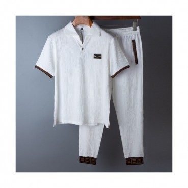 [펜디]Fendi 2020 Mens Casual Initial Training Short Sleeved Clothes&Pants - 펜디 2020 남성 캐쥬얼 이니셜 트레이닝 반팔티&팬츠 Fen0726x.Size(m 