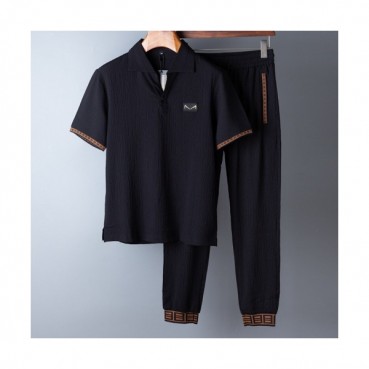 [펜디]Fendi 2020 Mens Casual Initial Training Short Sleeved Clothes&Pants - 펜디 2020 남성 캐쥬얼 이니셜 트레이닝 반팔티&팬츠 Fen0725x.Size(m 