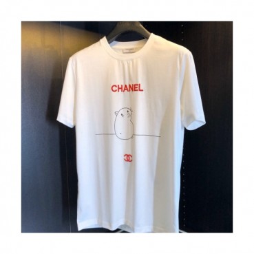 [샤넬]Chanel 2020 Mm/Wm 'CC' Logo Cotton Short Sleeved Tshirts - 샤넬 2020 남/녀 'CC'로고 코튼 반팔티 Cnl0581x.Size(m 
