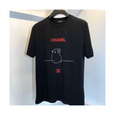 [샤넬]Chanel 2020 Mm/Wm 'CC' Logo Cotton Short Sleeved Tshirts - 샤넬 2020 남/녀 'CC'로고 코튼 반팔티 Cnl0580x.Size(m 