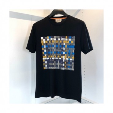 [에르메스]Hermes 2020 Mens Crew-neck Silket Short Sleeved Tshirts 
