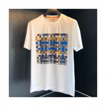[에르메스]Hermes 2020 Mens Crew-neck Silket Short Sleeved Tshirts 
