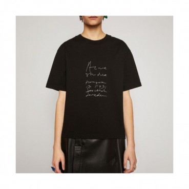 [아크네]Acne 2020 Studios Womens Logo Cotton Short Sleeved Tshirts - 아크네 스튜디오 2020 여성 로고 코튼 반팔티 Acn0073x.Size(xxs 