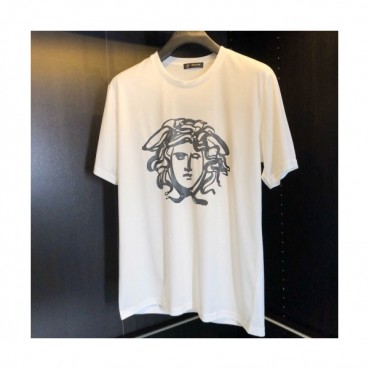 [베르사체]Versace 2020 Mens Logo Silket Short Sleeved Tshirts - 베르사체 2020 남성 메두사 실켓 반팔티 Ver0648x.Size(m 