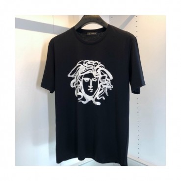 [베르사체]Versace 2020 Mens Logo Silket Short Sleeved Tshirts - 베르사체 2020 남성 메두사 실켓 반팔티 Ver0647x.Size(m 