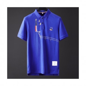 [톰브라운]Thom Browne 2020 Mens Casual Cotton Short Sleeved Polo Tshirts - 톰브라운 2020 남성 로고 코튼 폴로 반팔티 Tho0785x.Size(m 
