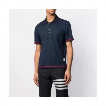 [톰브라운]Thom Browne 2020 Mens Casual Cotton Short Sleeved Polo Tshirts - 톰브라운 2020 남성 로고 코튼 폴로 반팔티 Tho0780x.Size(m 