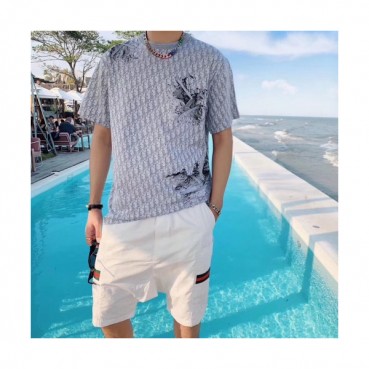 [디올]Dior 2020 Mens Casual Crew-neck Short Sleeved Tshirts 