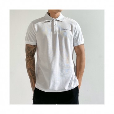 [오프화이트]Off-white 2020 Mens Printing Logo Cotton Polo Short Sleeved Tshirts 