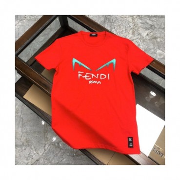 [펜디]Fendi 2020 Mens Logo Casual Silket Short Sleeved Tshirts - 펜디 2020 남성 로고 캐쥬얼 실켓 반팔티 Fen0715x.Size(m 