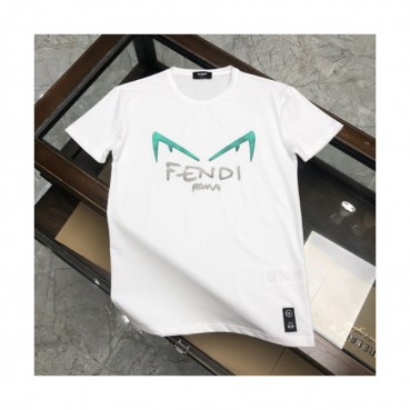 [펜디]Fendi 2020 Mens Logo Casual Silket Short Sleeved Tshirts - 펜디 2020 남성 로고 캐쥬얼 실켓 반팔티 Fen0714x.Size(m 