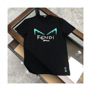 [펜디]Fendi 2020 Mens Logo Casual Silket Short Sleeved Tshirts - 펜디 2020 남성 로고 캐쥬얼 실켓 반팔티 Fen0713x.Size(m 
