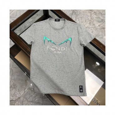 [펜디]Fendi 2020 Mens Logo Casual Silket Short Sleeved Tshirts - 펜디 2020 남성 로고 캐쥬얼 실켓 반팔티 Fen0712x.Size(m 