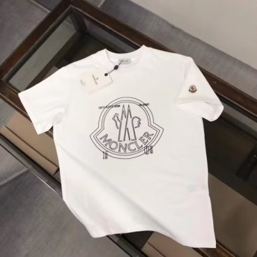 [매장판]Moncler 2023 Mens Logo Silket Crew-neck Short Sleeved Tshirts 
