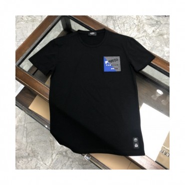 [펜디]Fendi 2020 Mens Logo Casual Silket Short Sleeved Tshirts - 펜디 2020 남성 로고 캐쥬얼 실켓 반팔티 Fen0710x.Size(m 