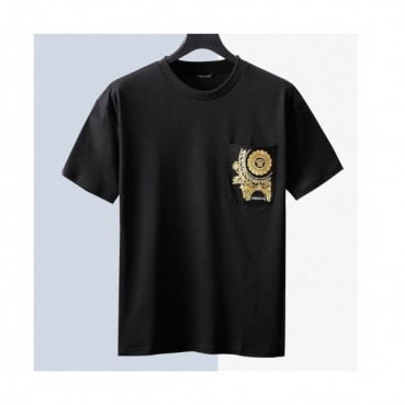 [베르사체]Versace 2020 Mens Logo Silket Short Sleeved Tshirts - 베르사체 2020 남성 메두사 실켓 반팔티 Ver0634x.Size(m 