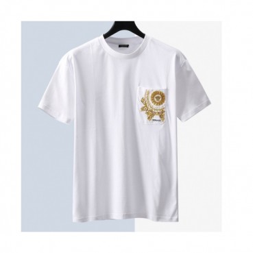 [베르사체]Versace 2020 Mens Logo Silket Short Sleeved Tshirts - 베르사체 2020 남성 메두사 실켓 반팔티 Ver0633x.Size(m 