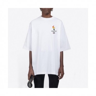 [발렌시아가]Balenciaga 2020 Mm/Wm Logo Cotton Short Sleeved Tshirts - 발렌시아가 2020 남자 로고 오버사이즈 코튼 반팔티 Bal0630x.Size(s 