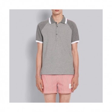 [톰브라운]Thom Browne 2020 Mens Casual Cotton Short Sleeved Polo Tshirts - 톰브라운 2020 남성 로고 코튼 폴로 반팔티 Tho0769x.Size(s 