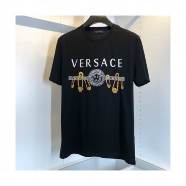 [베르사체]Versace 2020 Mens Logo Silket Short Sleeved Tshirts - 베르사체 2020 남성 메두사 실켓 반팔티 Ver0631x.Size(m 