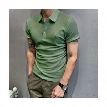 [베르사체]Versace 2020 Mens Logo Silket Short Sleeved Polo Tshirts - 베르사체 2020 남성 메두사 실켓 폴로 반팔티 Ver0629x.Size(m 