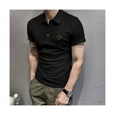[베르사체]Versace 2020 Mens Logo Silket Short Sleeved Polo Tshirts - 베르사체 2020 남성 메두사 실켓 폴로 반팔티 Ver0628x.Size(m 