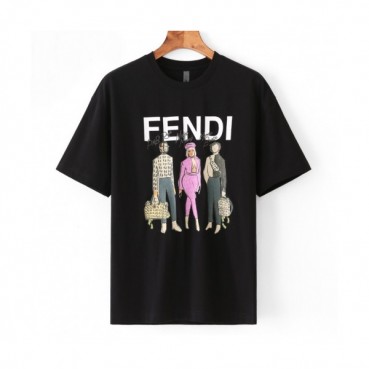 [펜디]Fendi 2020 Mm/Wm Logo Casual Cotton Short Sleeved Tshirts - 펜디 2020 남/녀 로고 캐쥬얼 코튼 반팔티 Fen0706x.Size(s 