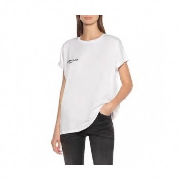 [발망]Balmain 2020 Ladies Logo Cotton Short Sleeved Tshirs - 발망 2020 여성 로고 코튼 반팔티 Bam0096x.Size(s 