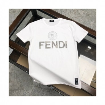[펜디]Fendi 2020 Mens Logo Casual Silket Short Sleeved Tshirts - 펜디 2020 남성 로고 캐쥬얼 실켓 반팔티 Fen0705x.Size(m 