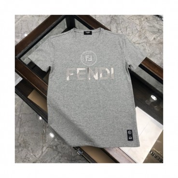 [펜디]Fendi 2020 Mens Logo Casual Silket Short Sleeved Tshirts - 펜디 2020 남성 로고 캐쥬얼 실켓 반팔티 Fen0703x.Size(m 