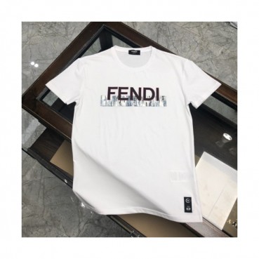 [펜디]Fendi 2020 Mens Logo Casual Silket Short Sleeved Tshirts - 펜디 2020 남성 로고 캐쥬얼 실켓 반팔티 Fen0702x.Size(m 