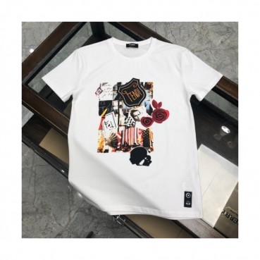 [펜디]Fendi 2020 Mens Logo Casual Silket Short Sleeved Tshirts - 펜디 2020 남성 로고 캐쥬얼 실켓 반팔티 Fen0700x.Size(m 