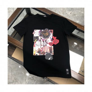 [펜디]Fendi 2020 Mens Logo Casual Silket Short Sleeved Tshirts - 펜디 2020 남성 로고 캐쥬얼 실켓 반팔티 Fen0699x.Size(m 