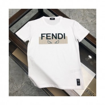 [펜디]Fendi 2020 Mens Logo Casual Silket Short Sleeved Tshirts - 펜디 2020 남성 로고 캐쥬얼 실켓 반팔티 Fen0698x.Size(m 