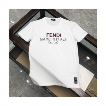 [펜디]Fendi 2020 Mens Logo Casual Silket Short Sleeved Tshirts - 펜디 2020 남성 로고 캐쥬얼 실켓 반팔티 Fen0696x.Size(m 