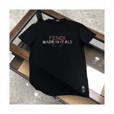 [펜디]Fendi 2020 Mens Logo Casual Silket Short Sleeved Tshirts - 펜디 2020 남성 로고 캐쥬얼 실켓 반팔티 Fen0695x.Size(m 