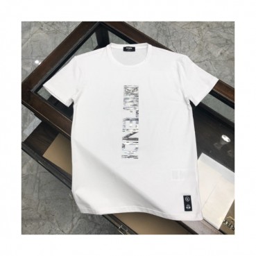 [펜디]Fendi 2020 Mens Logo Casual Silket Short Sleeved Tshirts - 펜디 2020 남성 로고 캐쥬얼 실켓 반팔티 Fen0694x.Size(m 