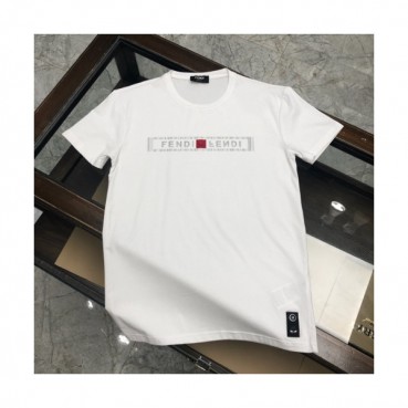 [펜디]Fendi 2020 Mens Logo Casual Silket Short Sleeved Tshirts - 펜디 2020 남성 로고 캐쥬얼 실켓 반팔티 Fen0691x.Size(m 