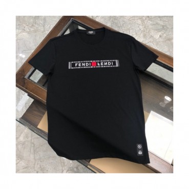 [펜디]Fendi 2020 Mens Logo Casual Silket Short Sleeved Tshirts - 펜디 2020 남성 로고 캐쥬얼 실켓 반팔티 Fen0689x.Size(m 
