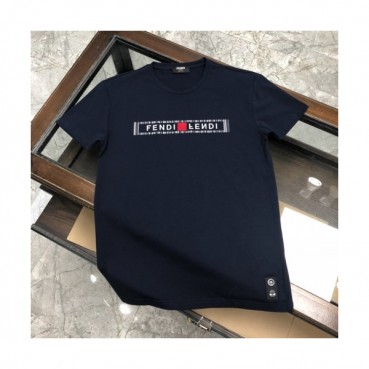 [펜디]Fendi 2020 Mens Logo Casual Silket Short Sleeved Tshirts - 펜디 2020 남성 로고 캐쥬얼 실켓 반팔티 Fen0690x.Size(m 